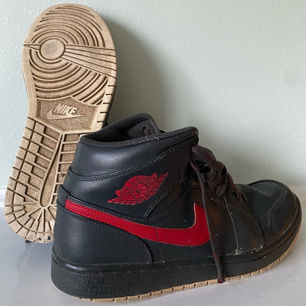 Air Jordan 1 retro mid Anthracite Gym Red